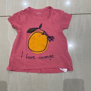 Basic Needs Name It Girl Toddler Pink "I Love Orange" T-Shirt Size 1 1/2 - 2